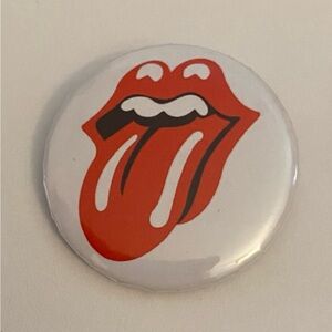 Rolling Stones Tongue Logo Button